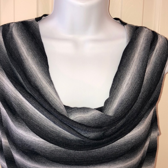 Black Stripe Shirred Waist Top - Picture 4 of 5